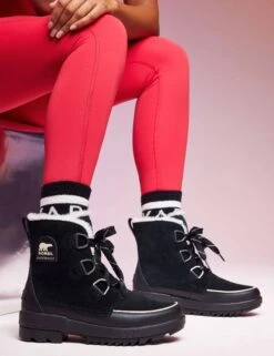 Sorel Torino II Parc Shearling Waterproof Winter Bootie - Black -Outlet Elevate Activewear Store 311023 TSE EDITORIAL 0240