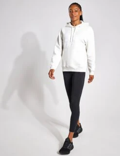 ADIDAS Essentials Big Logo Regular Fleece Hoodie - Off White Melange/White -Outlet Elevate Activewear Store 8004S Adidas Big Logo Fleece Hoodie IM0252 OFWHME WHITE 0009