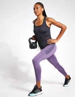 ADIDAS DailyRun 3-Stripes 7/8 Leggings - Shadow Violet -Outlet Elevate Activewear Store 8021S Adidas DailyRun 3 Stripe 7 8 Tight IJ6857 shadow violet 0001