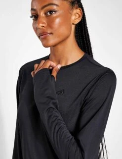 ADIDAS Run Icons Running Long-Sleeve Top - Black -Outlet Elevate Activewear Store 8042S Adidas Run Icons Running Long Sleeve Top H57745 black 0005