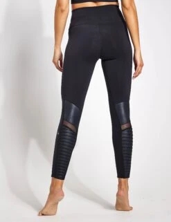7/8 High Waisted Moto Legging - Black/Glossy -Outlet Elevate Activewear Store ALO 7 8 High Waisted Moto Legging ZSF613 Black Glossy 0021