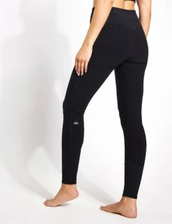 High Waisted Alosoft Lounge Legging - Black -Outlet Elevate Activewear Store ALO High Waisted AloSoft Lounge Legging REL303 Black 0022