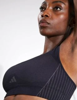 ADIDAS Aeroknit Light-Support Bra - Black/Grey Six -Outlet Elevate Activewear Store Adidas AERK LIGHT SUPPORT BRA BLACK GRESIX IQ3375 BLACK 0031