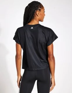 ADIDAS HIIT AEROREADY Quickburn Training Tee - Black/White -Outlet Elevate Activewear Store Adidas HIIT AEROREADY Quickburn Training Tee HY5407 black white 0003