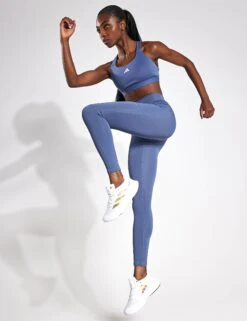 ADIDAS Optime Full-Length Leggings - Preloved Ink -Outlet Elevate Activewear Store Adidas OPTIME STRIPE HR FULL LENGTH LEGGING PRLOIN IT9110 BLUE 0002