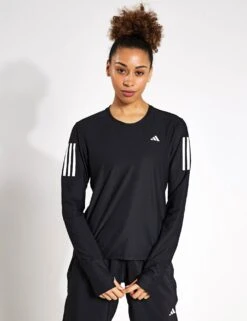 ADIDAS Own The Run Long Sleeve Tee - Black -Outlet Elevate Activewear Store Adidas OWN THE RUN LONGSLEEVE IN1568 BLACK 0002