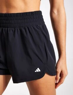 ADIDAS Pacer Stretch-Woven Zipper Pocket Lux Shorts - Black -Outlet Elevate Activewear Store Adidas PACER LUX SH PRLOGR IN9068 BLACK 0017