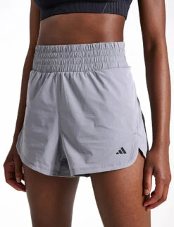 ADIDAS Pacer Stretch-Woven Zipper Pocket Lux Shorts - Grey Three