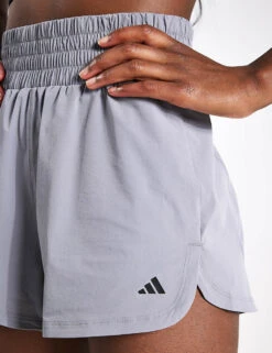 ADIDAS Pacer Stretch-Woven Zipper Pocket Lux Shorts - Grey Three 7 ADIDAS Pacer Stretch-Woven Zipper Pocket Lux Shorts - Grey Three -Outlet Elevate Activewear Store Adidas PACER LUX SHORT GRETHR IS1668 GREY 0008