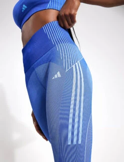 ADIDAS Seamless Branded 7/8 Leggings - Semi Lucid Blue -Outlet Elevate Activewear Store Adidas Seamless 7 8 L SELUBL IS2975 BLUE 0004