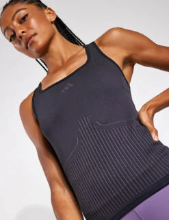 ADIDAS AEROKNIT Tank Top - Black/Grey Six -Outlet Elevate Activewear Store Adidas Seamless Tank IB0693 black 0008