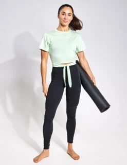 ADIDAS Yoga Studio Wrapped T-Shirt - Semi Green Spark/Grey Two 7 ADIDAS Yoga Studio Wrapped T-Shirt - Semi Green Spark/Grey Two -Outlet Elevate Activewear Store Adidas YGA ST WRAP T SEGRSP GRETWO IS2966 GREEN 0010