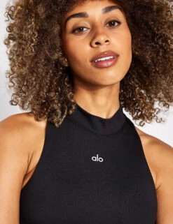 Alosoft Top That Bra Tank - Black -Outlet Elevate Activewear Store Alo Yoga ALOSOFT TOP THAT BRA TANK W2716R BLACK 0023