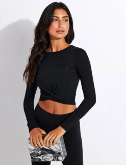 Cover Long Sleeve Top - Black