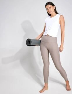 Beyond Yoga Spacedye Caught In The Midi High Waisted Legging - Birch Heather -Outlet Elevate Activewear Store BEYOND YOGA Spacedye Caught In The Midi High Waisted Legging SD3243 Birch Heather 0001