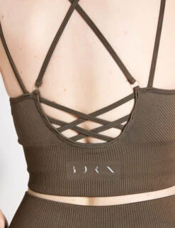 Born India Seamless Bra - Walnut -Outlet Elevate Activewear Store BORN India seamless bra walnut 0030