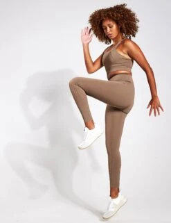 Born Saril Legging - Walnut -Outlet Elevate Activewear Store BORN Saril Perf Legging O22CS41 L W Walnut 0002