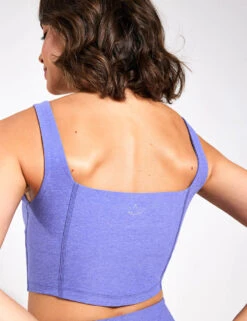 Beyond Yoga Spacedye Make Plans High Cropped Tank - Indigo Heather -Outlet Elevate Activewear Store Beyond Jumpsuit Spacedye Keep Pace Biker Jumpsuit 0028