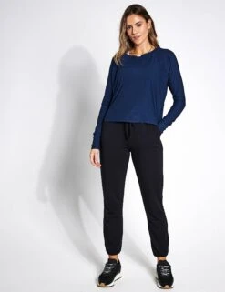 Beyond Yoga Featherweight Daydreamer Pullover - Nocturnal Navy -Outlet Elevate Activewear Store Beyond Yoga 0104