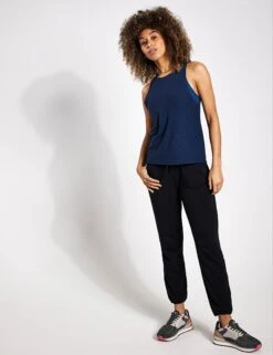 Beyond Yoga Featherweight Rebalance Tank - Nocturnal Navy -Outlet Elevate Activewear Store Beyond Yoga CF Featherweight ReBalance Tank LWSD4612 Nocturnal Navy 0011