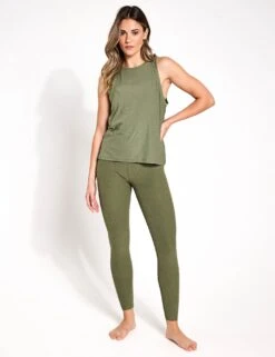 Beyond Yoga Featherweight Rebalance Tank - Moss Green Heather -Outlet Elevate Activewear Store Beyond Yoga Featherweight Rebalance Tank LWSD4612 MGHS 0002