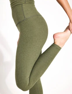 Beyond Yoga Spacedye Caught In The Midi High Waisted Legging - Moss Green Heather -Outlet Elevate Activewear Store Beyond Yoga Spacedye Caught In The Midi High Waisted Legging SD3243 MGHS 0004