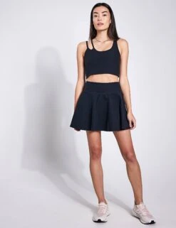 Beyond Yoga Spacedye Hot Shot Circle Skort - Darkest Night -Outlet Elevate Activewear Store Beyond Yoga Spacedye Hot Shot Circle Skirt SD5124 Darkest Night 0011