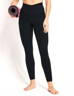 Beyond Yoga Spacedye At Your Leisure High Waisted Midi Legging - Darkest Night