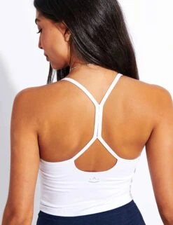Beyond Yoga Spacedye Slim Racerback Cropped Tank - White Light -Outlet Elevate Activewear Store Beyond Yoga Spacedye Slim Racerback Cropped Tank SD4382 White Light 0023