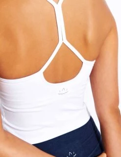 Beyond Yoga Spacedye Slim Racerback Cropped Tank - White Light -Outlet Elevate Activewear Store Beyond Yoga Spacedye Slim Racerback Cropped Tank SD4382 White Light 0026