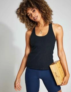 Beyond Yoga Spacedye Step Up Racerback Tank - Darkest Night