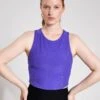 Beyond Yoga Spacedye Motivate Cropped Tank - Ultra Violet Heather