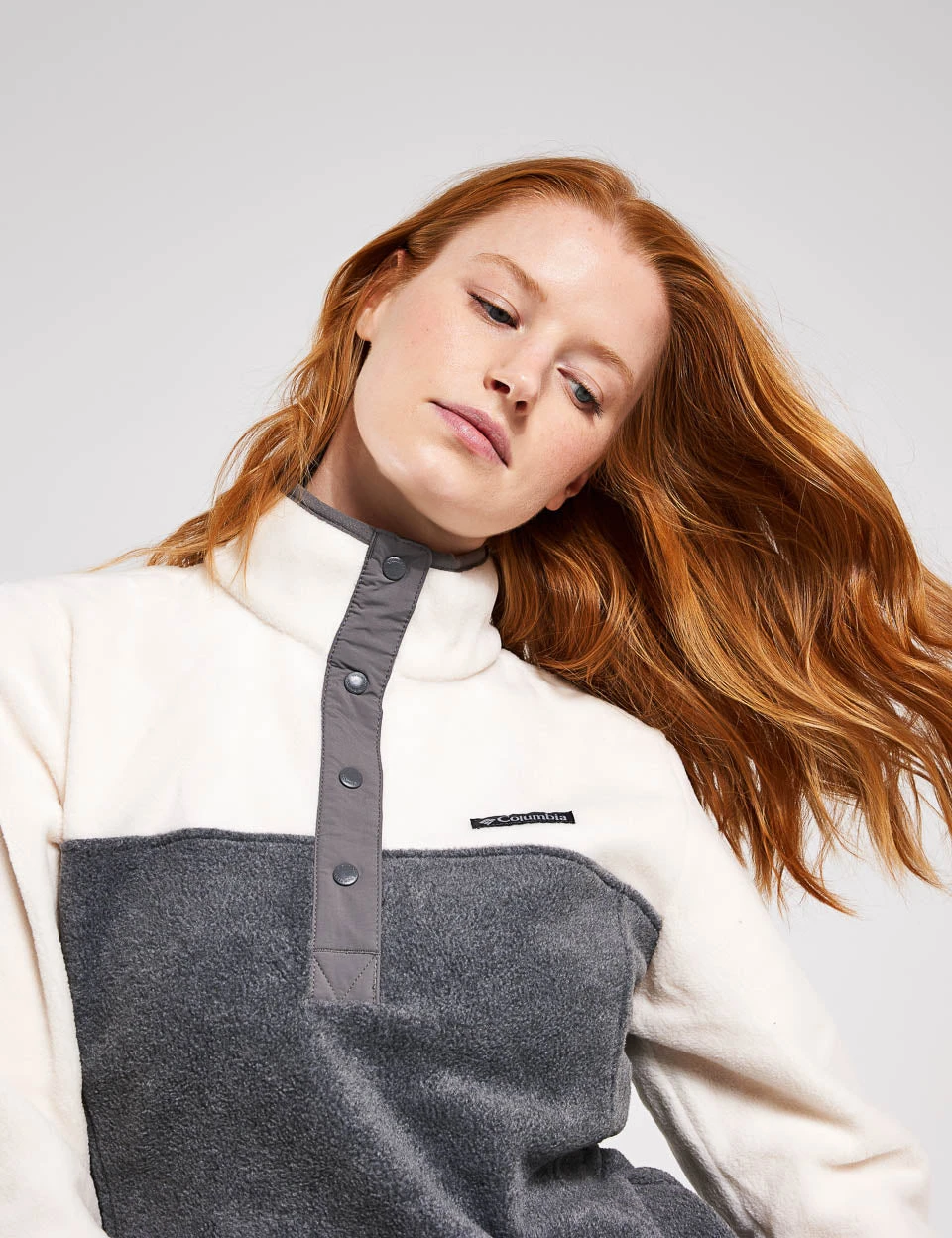 Columbia Benton Springs Half Snap Pullover - City Grey Heather/Chalk 3 Columbia Benton Springs Half Snap Pullover - City Grey Heather/Chalk - Image 3