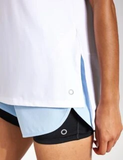 Scoop Neck Mesh Back T-Shirt - White -Outlet Elevate Activewear Store GOODMOVE Mesh Back Tee T51 5177 WHITE 0017