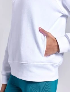 Cotton Rich Crew Neck Sweatshirt - White -Outlet Elevate Activewear Store GOODMOVE Pocket Sweat T51 3009R WHITE 0024