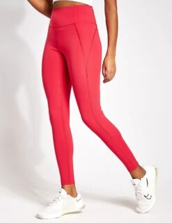Compressive High Waisted Legging - Cherry
