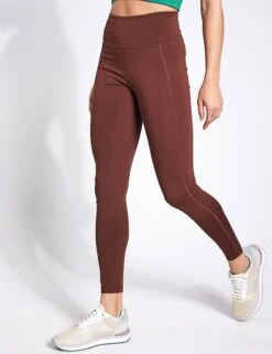 Compressive High Waisted Legging - Earth -Outlet Elevate Activewear Store Girlfriend Collective COMPRESSIVE HIGH RISE LEGGING Long 4007 CF EARTH 0007
