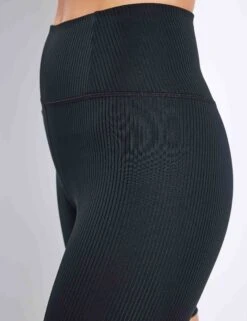 RIB High Waisted Bike Short - Black -Outlet Elevate Activewear Store Girlfriend Collective COMPRESSIVE RIB BIKE SHORT 4035 JB BLACK 0008