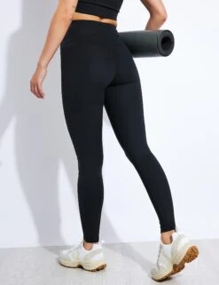 RIB High Waisted Legging - Black -Outlet Elevate Activewear Store Girlfriend Collective COMPRESSIVE RIB HIGH RISE LEGGING Long 4034 JB BLACK 0024