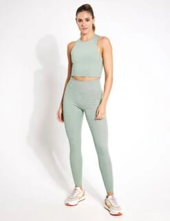 Compressive High Waisted Legging - Agave -Outlet Elevate Activewear Store Girlfriend Collective Compressive high rise long 4007 CQ Agave 0012
