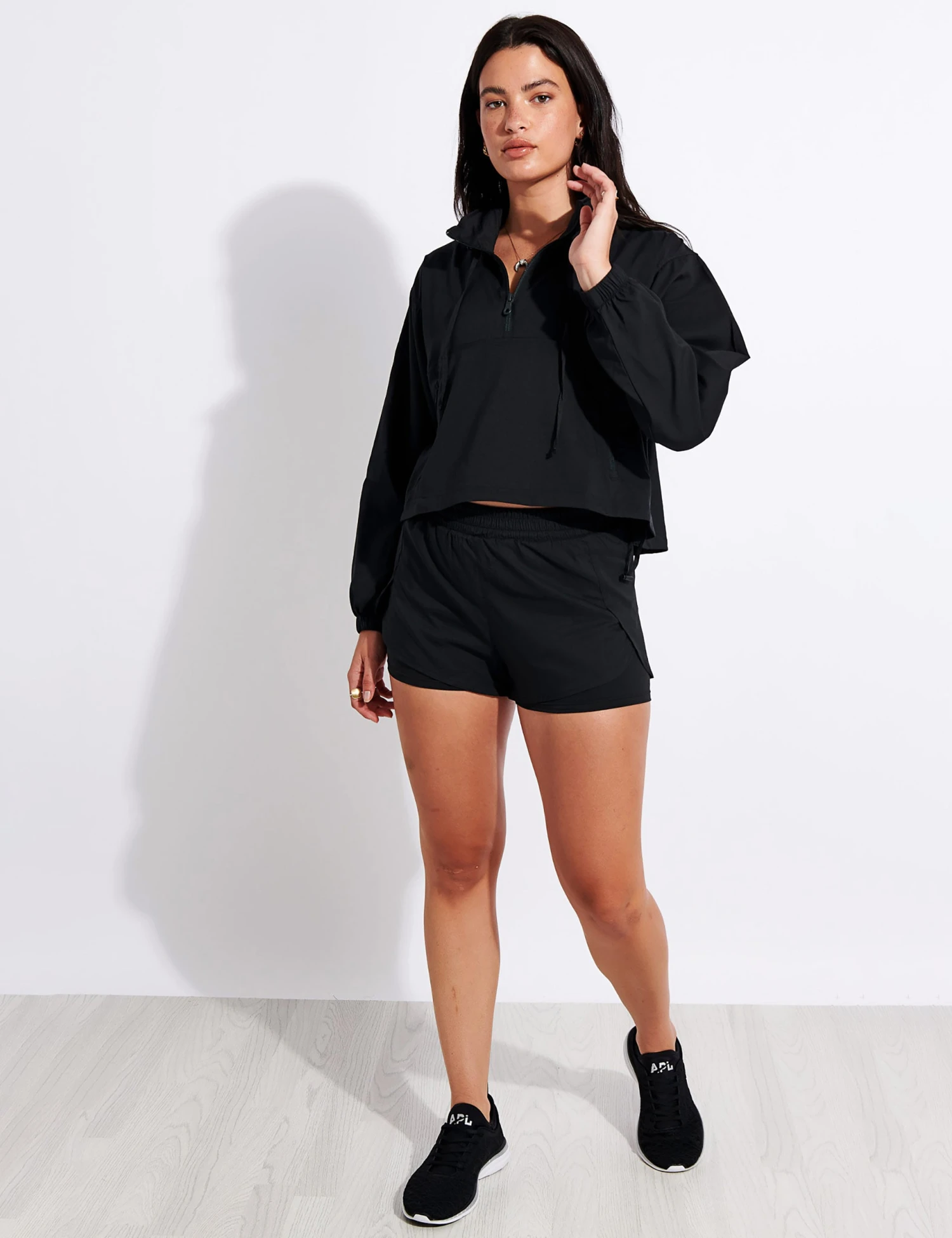 Hummingbird Half Zip Windbreaker - Black 2 Hummingbird Half Zip Windbreaker - Black - Image 2