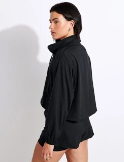 Hummingbird Half Zip Windbreaker - Black 7 Hummingbird Half Zip Windbreaker - Black -Outlet Elevate Activewear Store Girlfriend Collective GC HUMMINGBIRD HALF ZIP WINDBREAKER 6006 JB BLACK S 0015