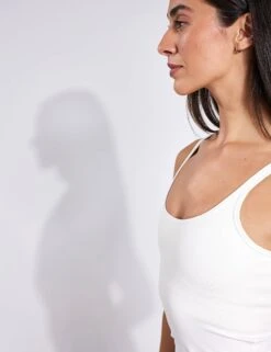 Gemma Scoop Tank - Ivory -Outlet Elevate Activewear Store Girlfriend Collective GEMMA SCOOP TANK 1038 SW IVORY 0005