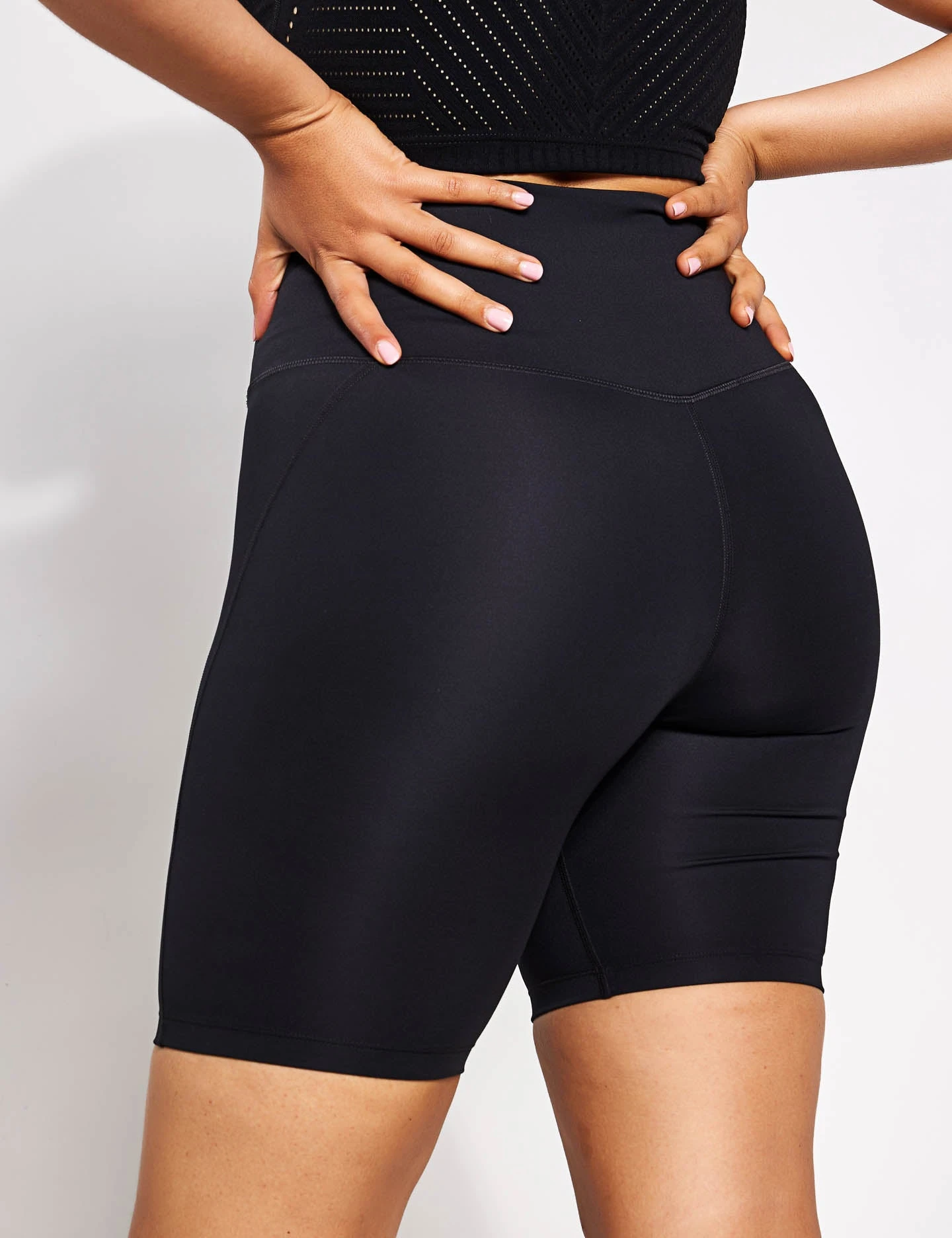 High Waisted Bike Short - Black 2 High Waisted Bike Short - Black - Image 2