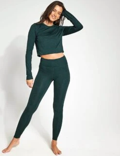 ReSet Lounge Legging - Moss -Outlet Elevate Activewear Store Girlfriend Collective RESET LOUNGE LEGGING 4033 HGG MOSS MARLED 0004
