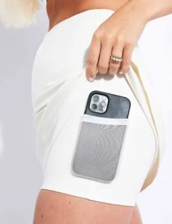 Skort - Ivory -Outlet Elevate Activewear Store Girlfriend Collective THE SKORT HIGH RISE 4018 SW IVORY 0005