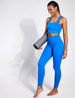 Tipped Paloma Bra - Nautical Blue -Outlet Elevate Activewear Store Girlfriend Collective TIPPED PALOMA BRA 1039 NAUTICAL BLUE 0009