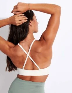 Topanga Bra - Ivory -Outlet Elevate Activewear Store Girlfriend Collective Topanga Bra 53945 SW Ivory 0014
