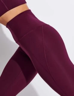 Compressive High Waisted Legging - Plum -Outlet Elevate Activewear Store Girlfriend Compressive Legging Long re shoot Plum 0019