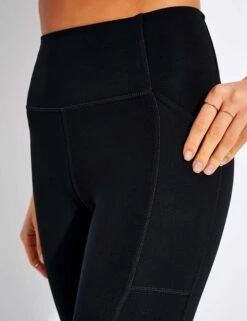 High Waisted Pocket Legging - Black -Outlet Elevate Activewear Store Girlfriend POCKET LEGGING HIGH RISE Long 4016 JB BLACK 0020